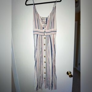 Striped Button-Down Sundress